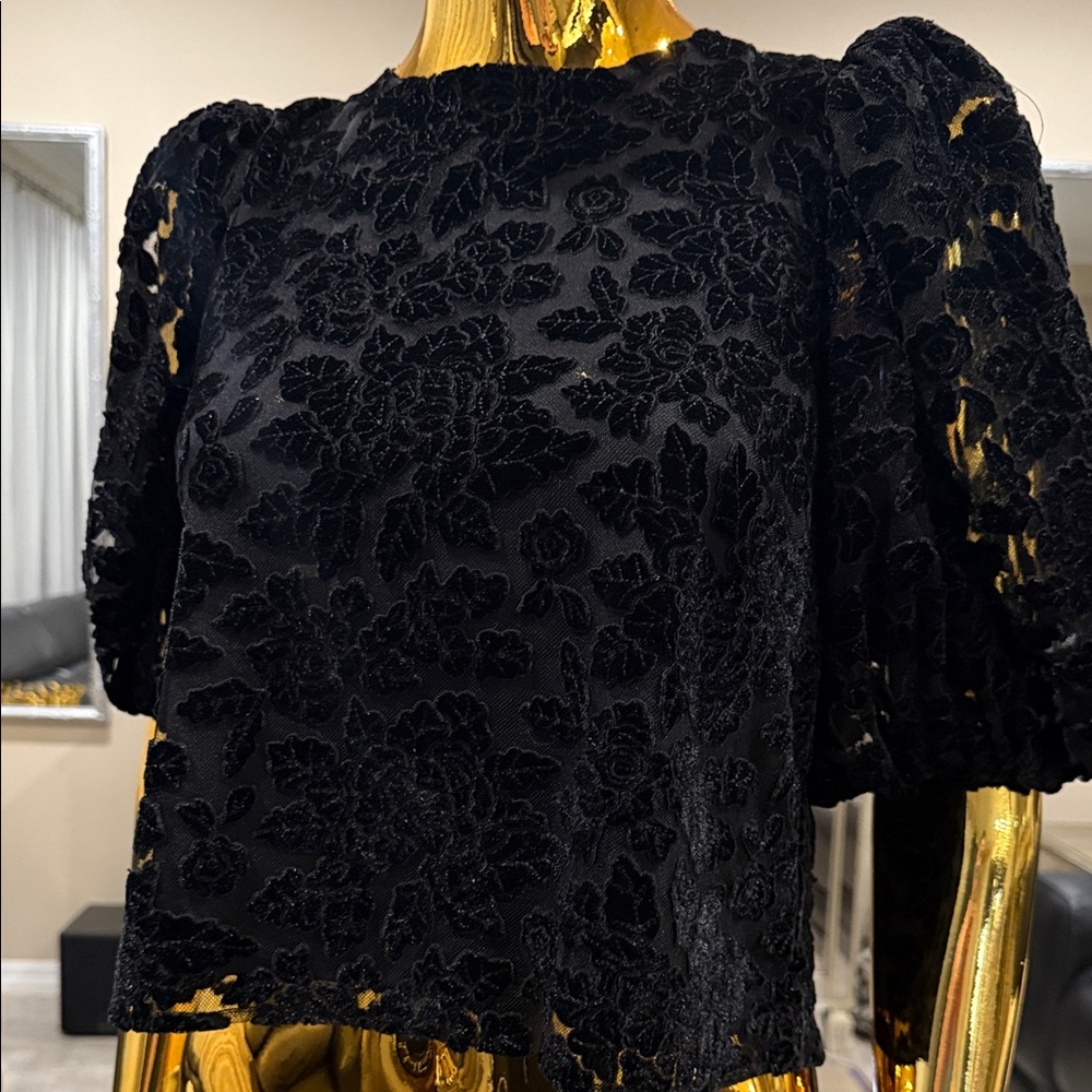 Ted Baker London Elegant Black Floral Blouse